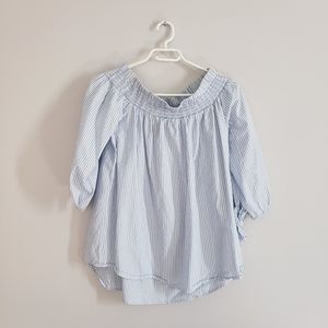 Striped off the shoulder top
